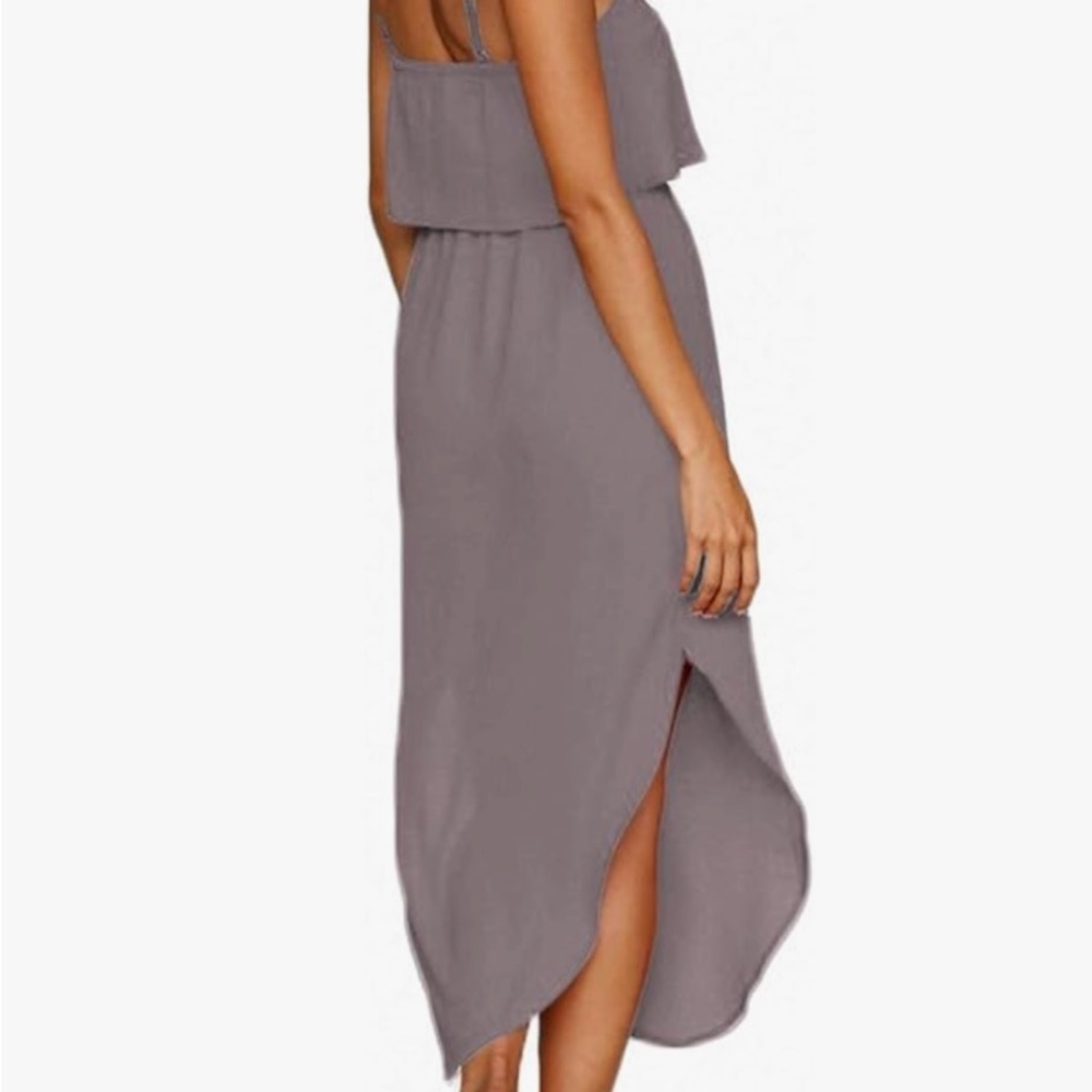 BNWT Adjustable Strappy Summer Midi Dress w/ Split Hem - Size L - Picture 2 of 10